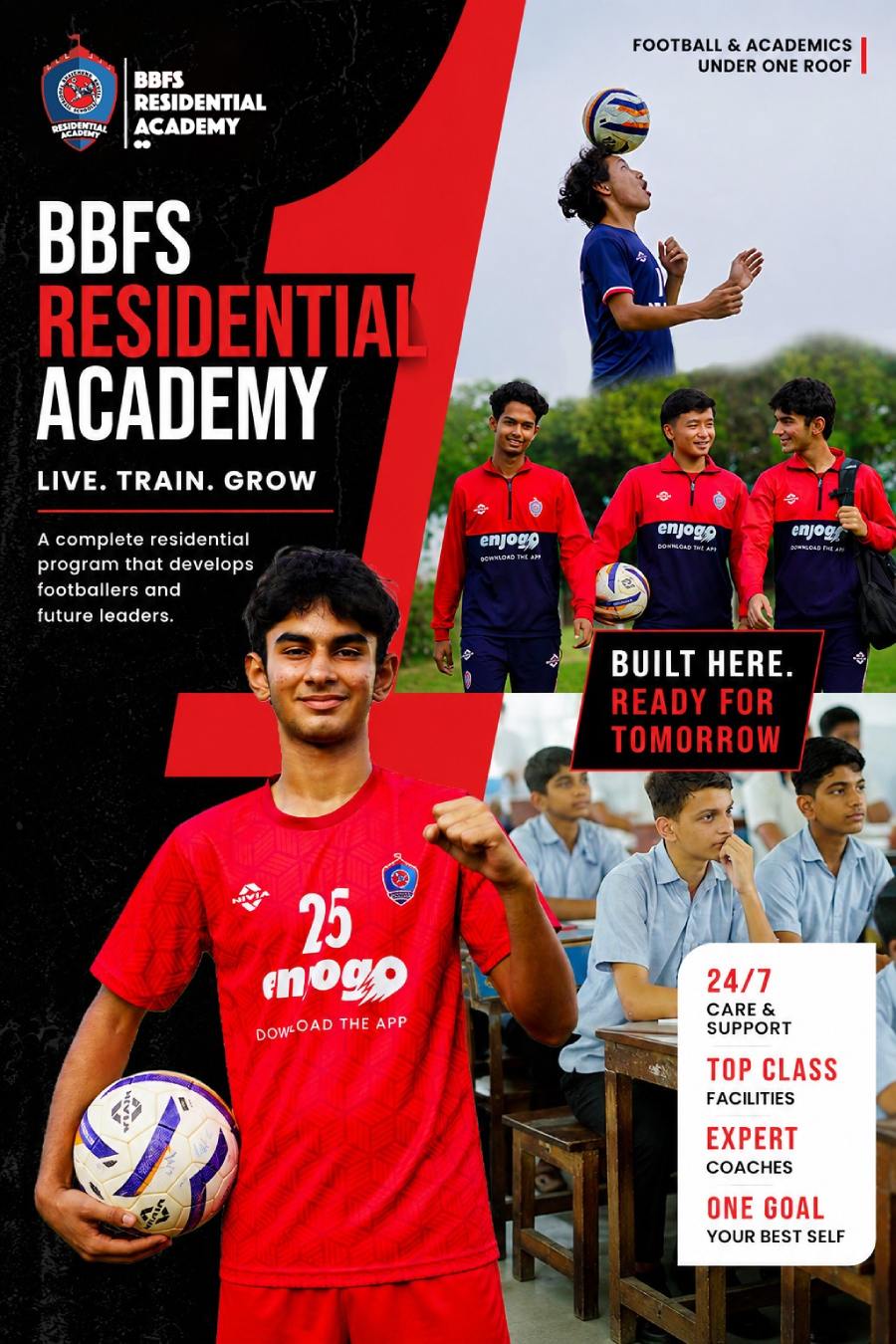 BBFS Residential Academy players training together