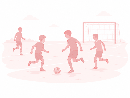 Kids playing football